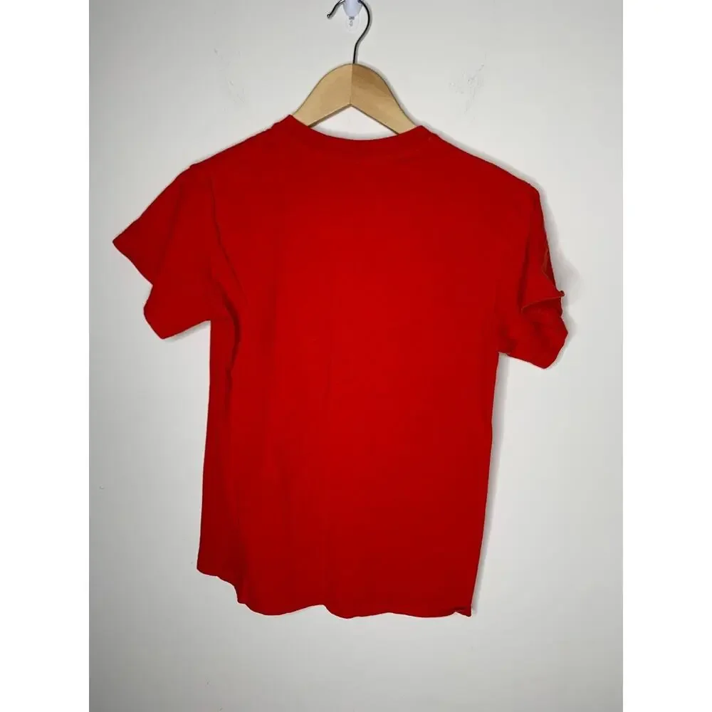 McDonalds Shirt Mens Small Red Christmas Employee Work Ornaments Crew Holiday - Picture 3 of 5